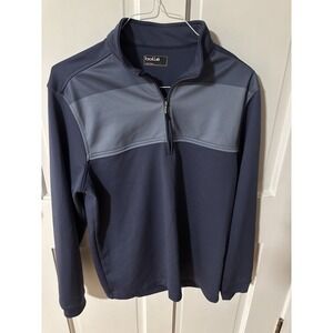 BOLLE Men's (Medium) Slate Blue Long Sleeve 1/4 Zip Athletic Shirt Golf Hiking